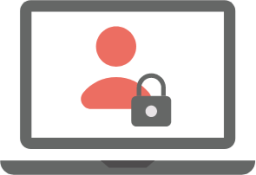 lock monitor privacy icon