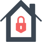 lock protect security 17 hosue lock icon