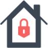 lock protect security 17 hosue lock icon