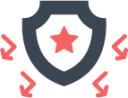 lock protect security 21 shield arrows icon