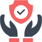 lock protect security 23 shield hands icon