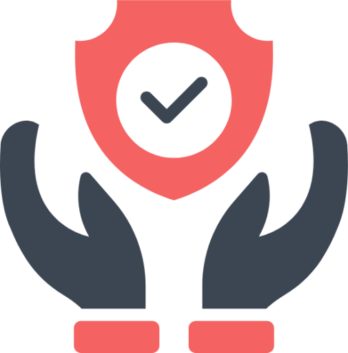 lock protect security 23 shield hands icon