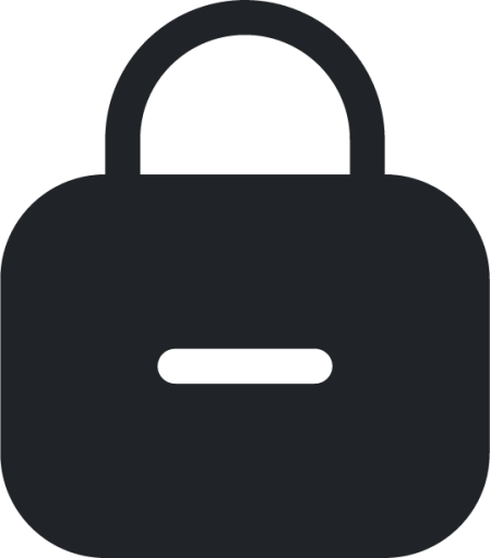 lock (rounded filled) icon