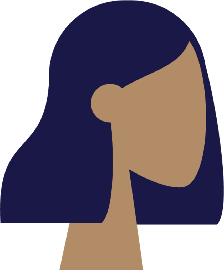 Long hair dark skin illustration