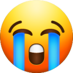 Loudly Crying Face emoji