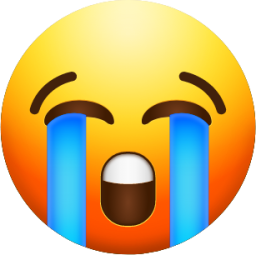 Loudly Crying Face emoji