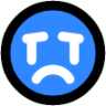 loudly crying face icon