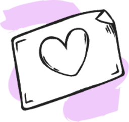 love envelope heart review illustration