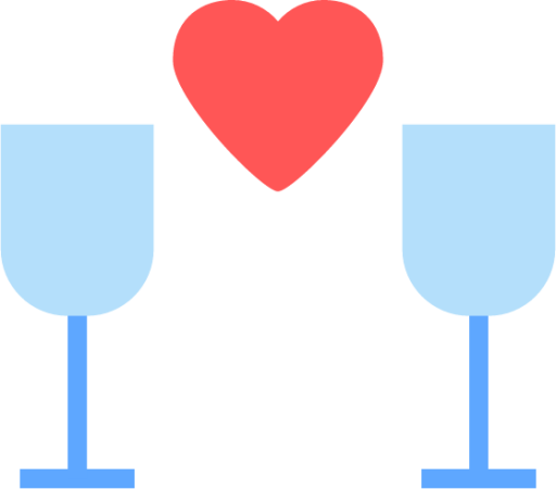 love glasses wine icon