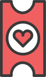 love ticket icon