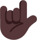 love you gesture dark emoji