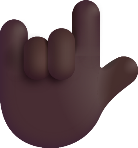 love you gesture dark emoji