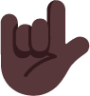 love you gesture dark emoji