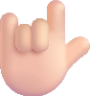 love you gesture light emoji