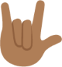 love-you gesture: medium-dark skin tone emoji