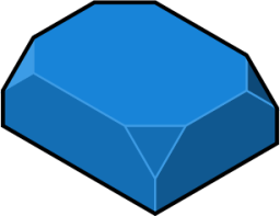 low block rounded blue icon