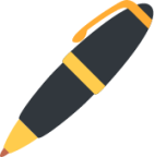 lower left ballpoint pen emoji