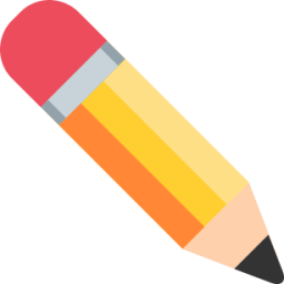 lower right pencil emoji