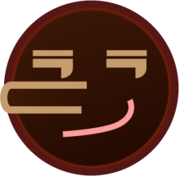 lying face (black) emoji