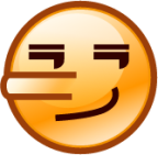 lying face (smiley) emoji