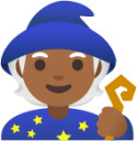 mage: medium-dark skin tone emoji