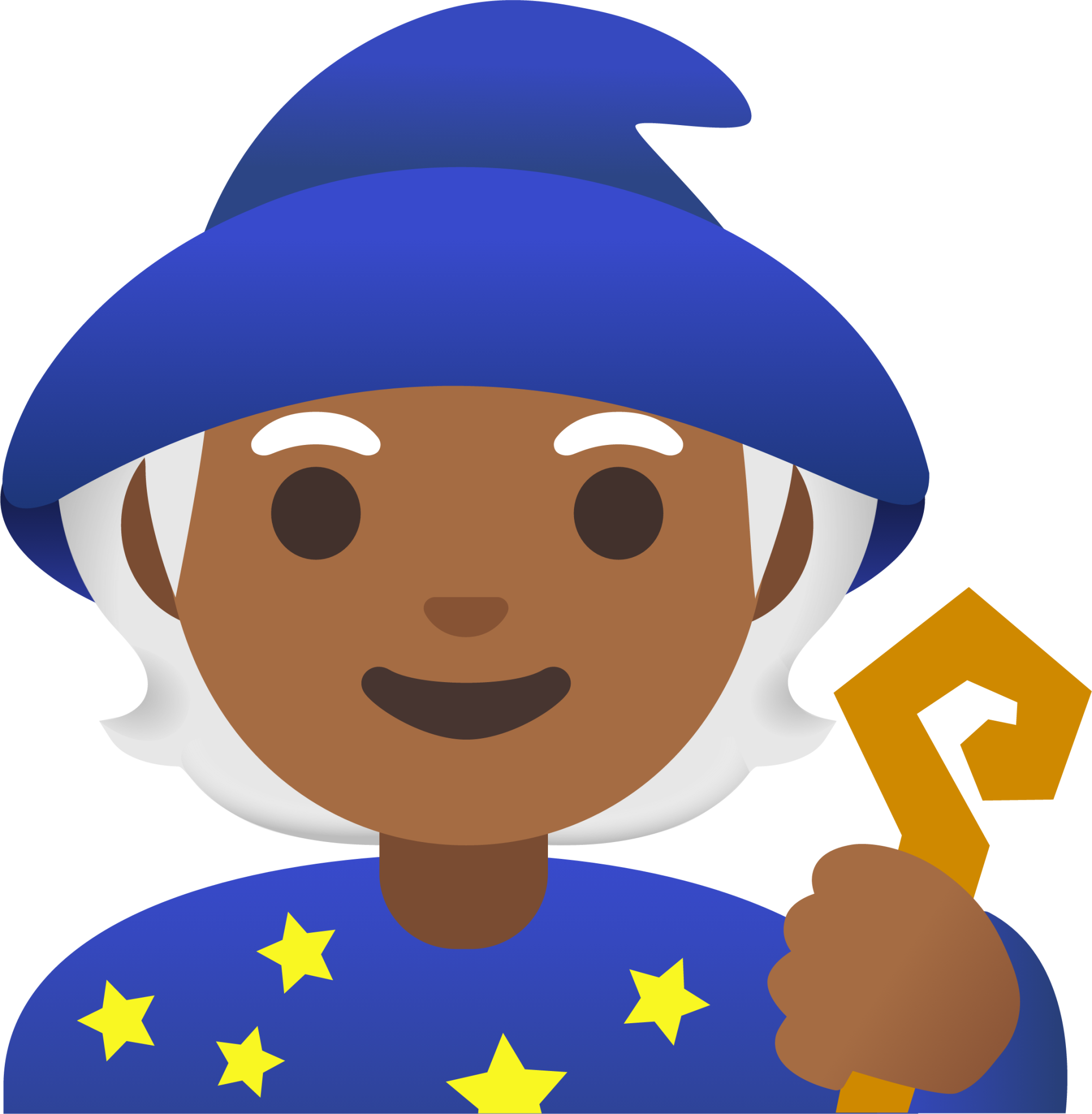 mage: medium-dark skin tone emoji