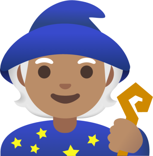 mage: medium skin tone emoji