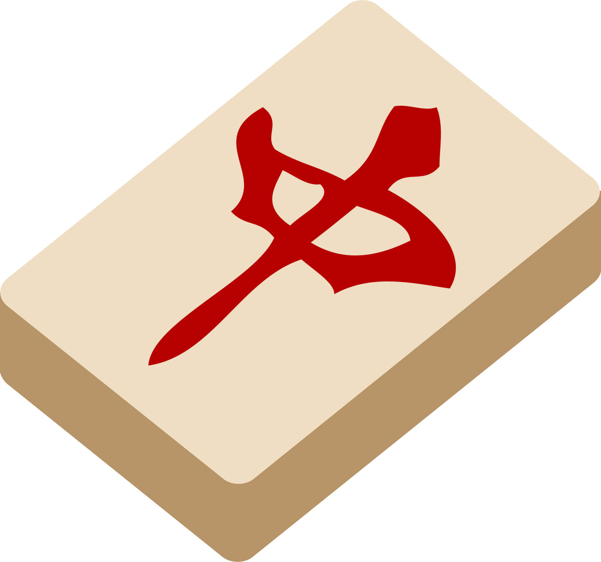 Mahjong Red Dragon Flat Icon  FluentUI Emoji Flat Iconpack
