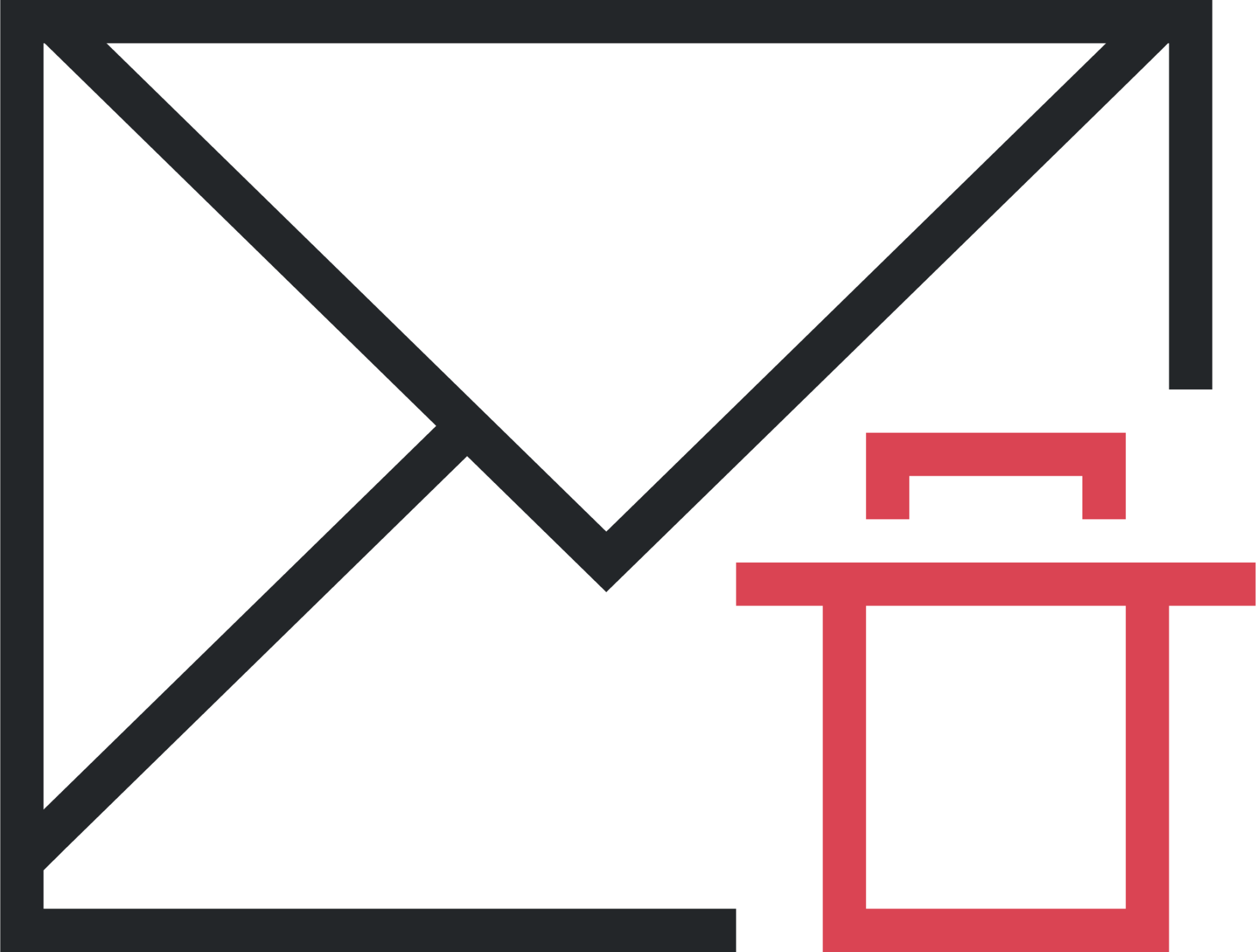 mail deleted icon