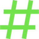 mail sign hashtag icon