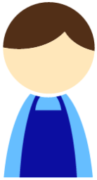 male apron blue icon