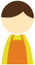 male apron yellow icon