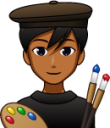 male artist (brown) emoji