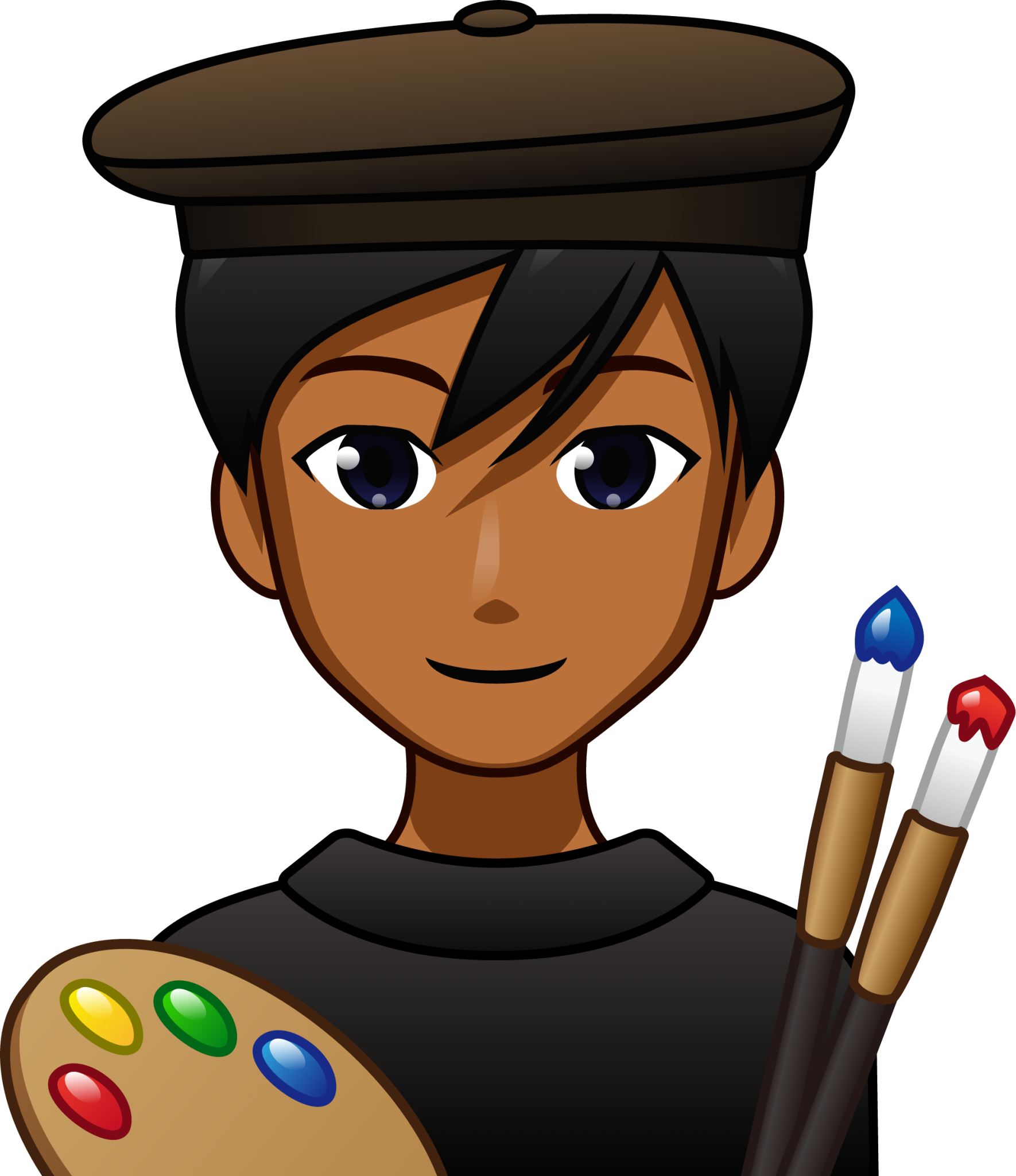 male artist (brown) emoji