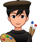 male artist (plain) emoji