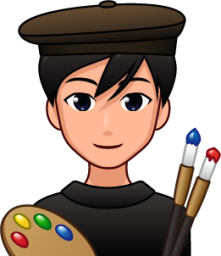 male artist (plain) emoji