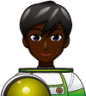 male astronaut (black) emoji