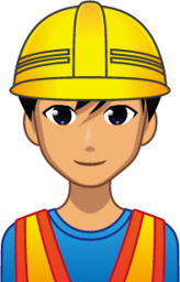 male construction worker (yellow) emoji