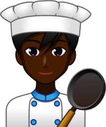 male cook (black) emoji