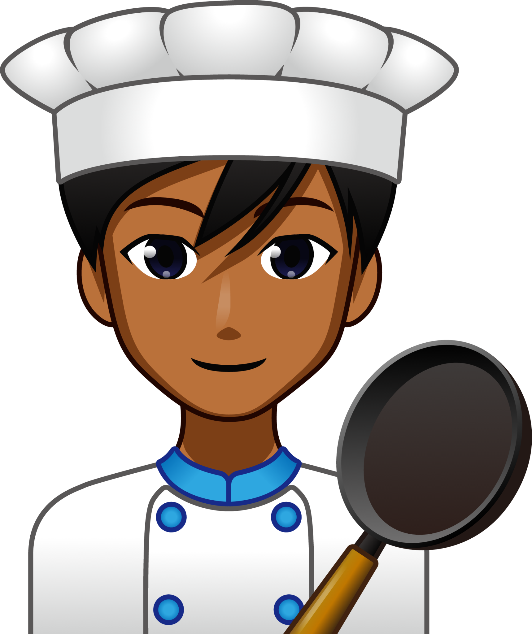male cook (brown) emoji