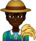 male farmer (black) emoji