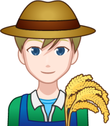 male farmer (white) emoji