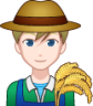 male farmer (white) emoji