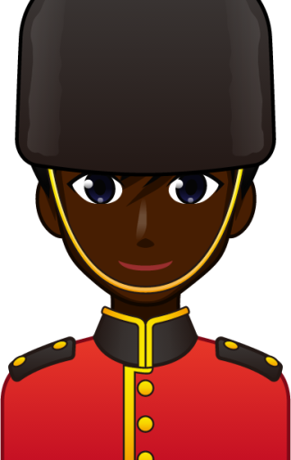 male guardsman (black) emoji