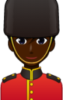 male guardsman (black) emoji