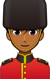 male guardsman (brown) emoji
