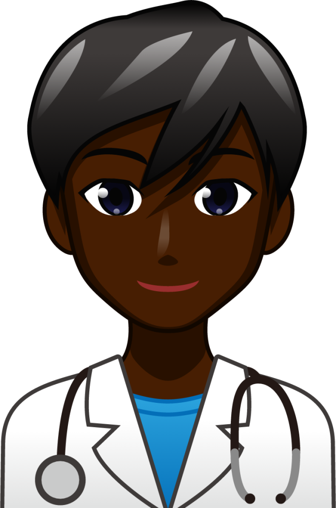 male health worker (black) emoji
