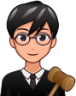 male judge (plain) emoji