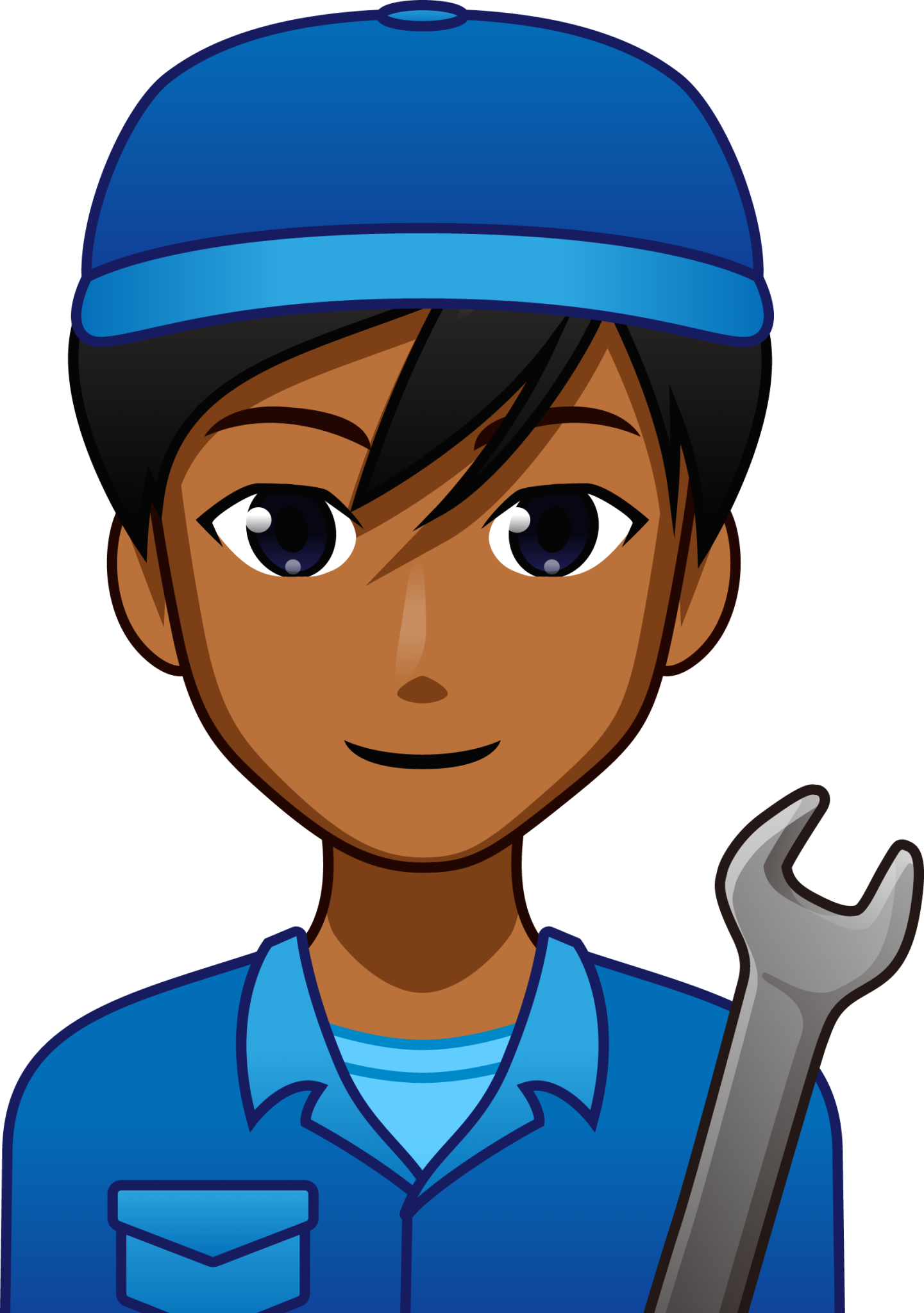 male mechanic (brown) emoji