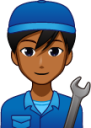 male mechanic (brown) emoji